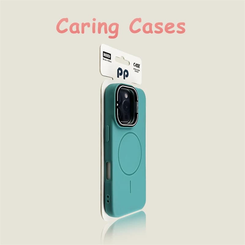 For iPhone 17 Pro Max Case Teal Magnetic Silicone Lens Stand Shockproof Wide Cutout Compatible with iPhone 16 15 14 13