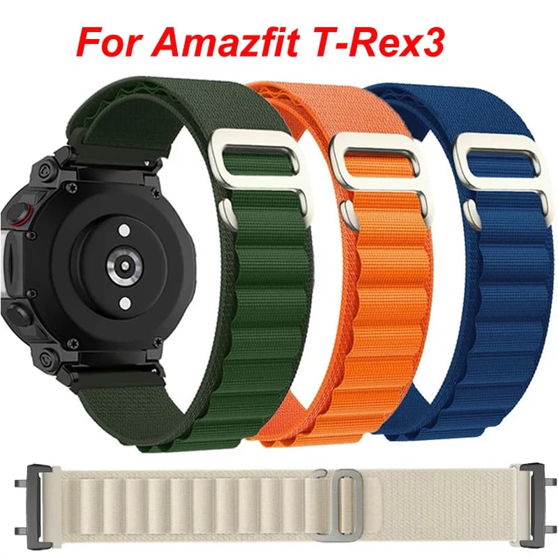 Cinturino ad anello alpino per Huami Amazfit T-REX 3 Smart Watch cinturino sportivo per Amazfit T-Rex 3 cinturino in nylon morbido Correa
