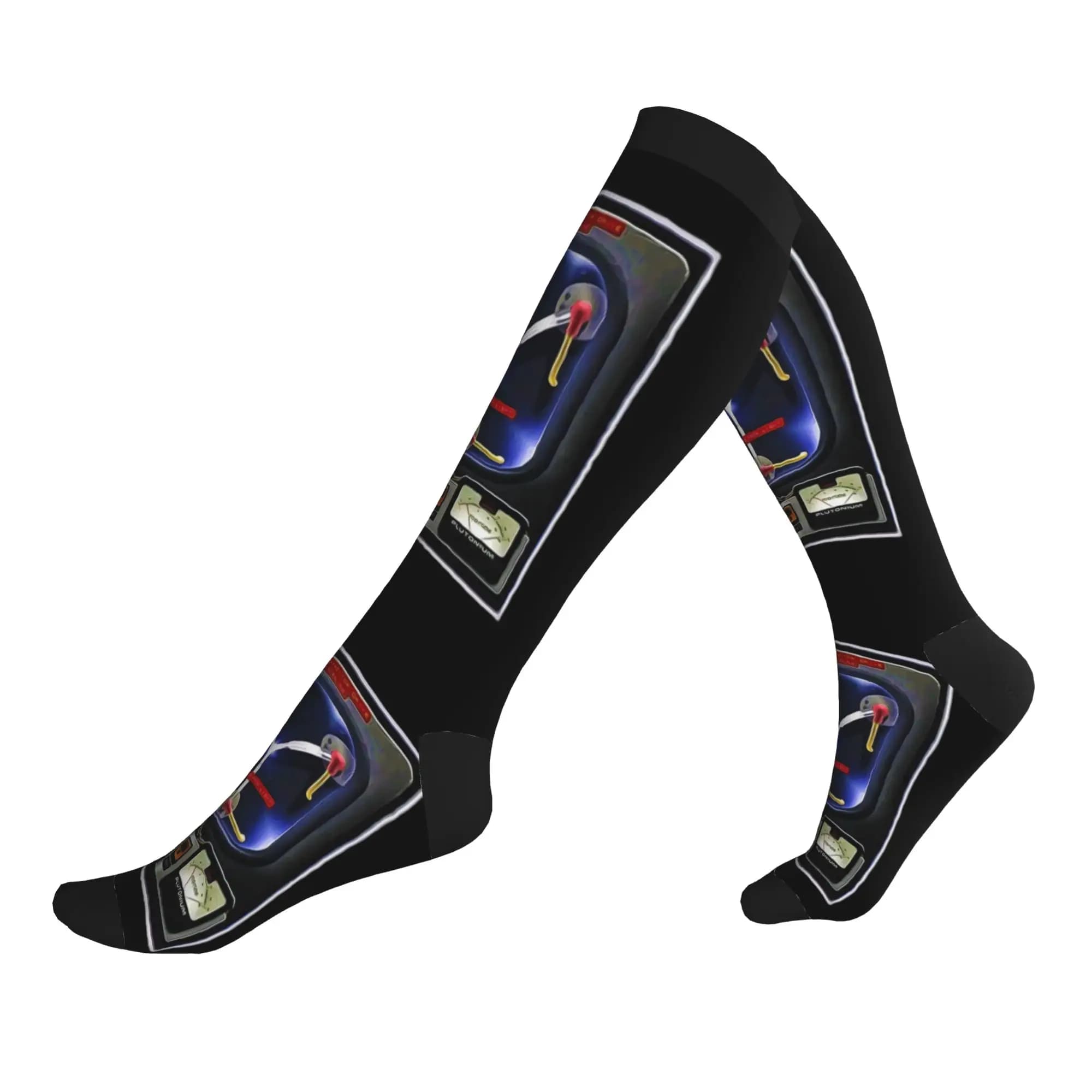 Cute Mens Flux Capacitor Dress Socks Unisex Comfortable Warm 3D Printed Back To The Future Sports Compression Socks