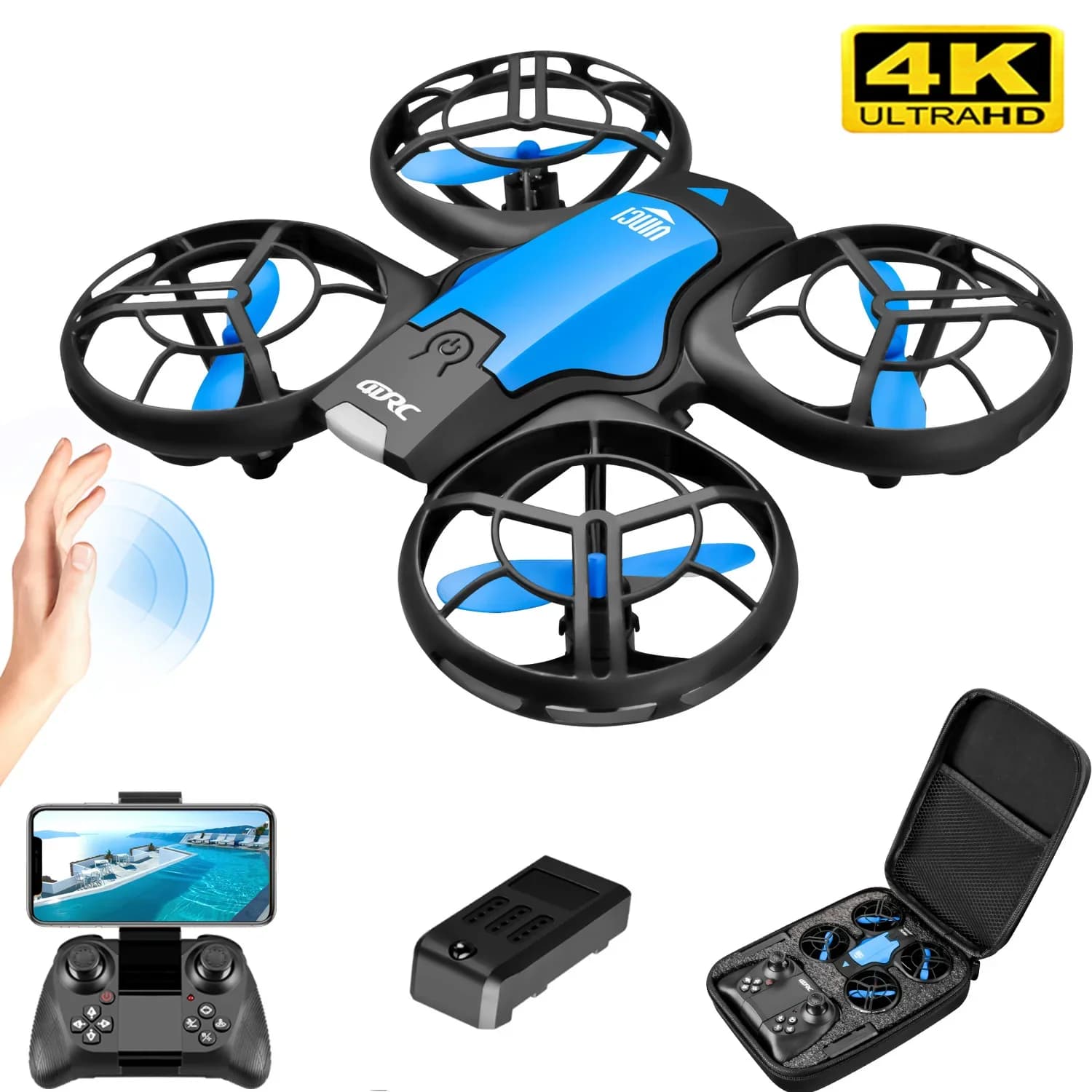 V8 New Mini Drone 4k profession HD 1080P Wide-angle camera WiFi FPV RC Dron Height Keeping drones Helicopter Toys for children 4DRC