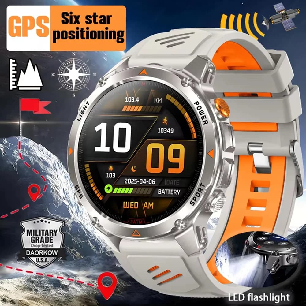 Nuovo nuoto militare posizione GPS Smart Watch uomo mappa percorso monitoraggio orologi 30M tattiche impermeabili fitness sport braccialetto all'aperto
