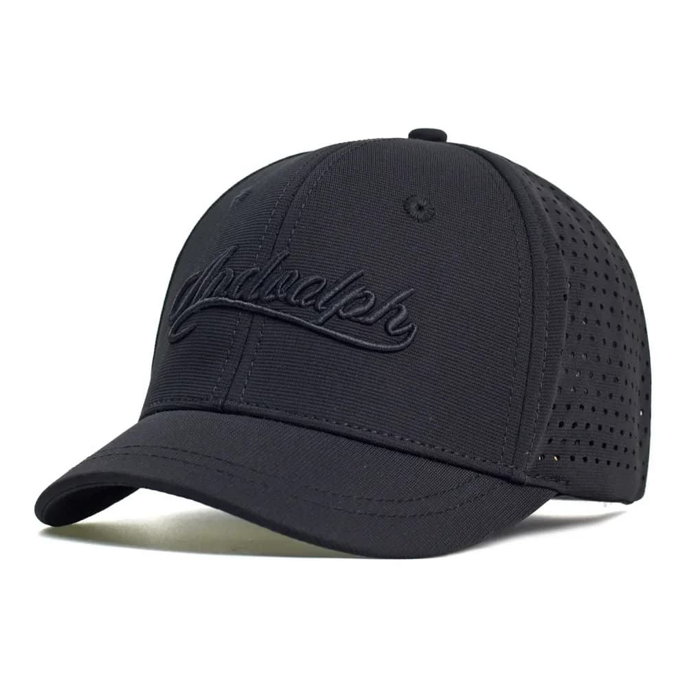 Mesh Short Brim Back Closed Baseball Cap Men Women Breathable Snapback Hats Fitted Dad Hat Adjustable Solid Trucker Style
