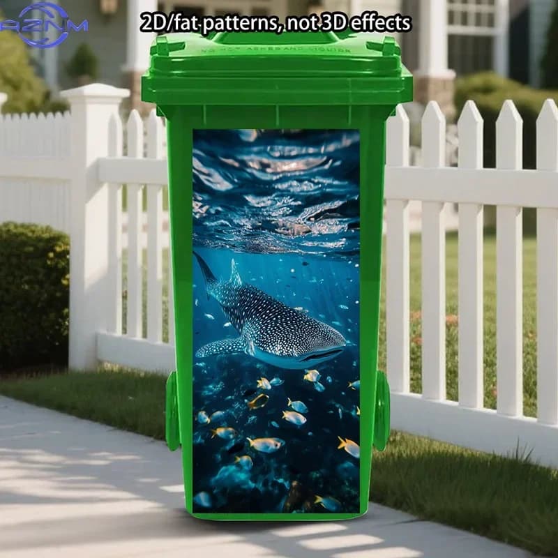 Bin Art Decal 2D Print Pattern Trash Can Sticker
