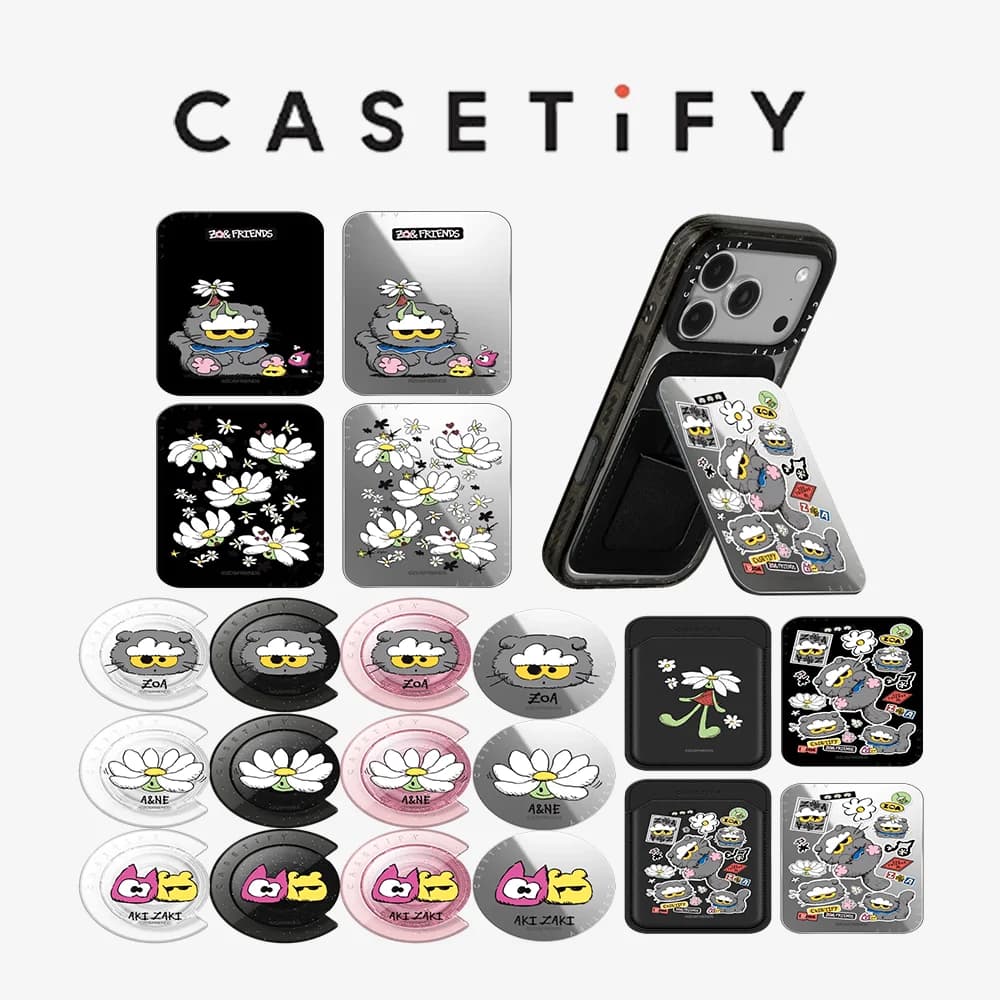 CASETiFY ZO&FRIENDS ZOA Cartoon Series Magnetic Phone Holder Card Pack for iPhone17 16 15 14 13 12 11for Samsung S25 S26 A57 A36