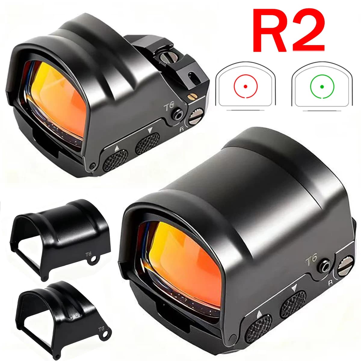 R2 Circle Reflex Holographic Sight DDP Footprint Low Power Pistol Scope with Motion Sensor Hunting Riflescope 20MM Rail Mount