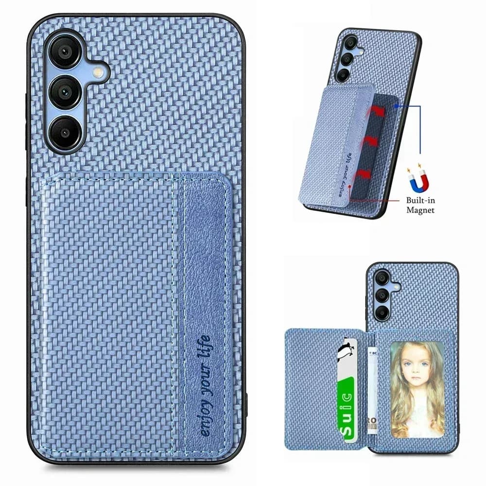 Custodia a Portafoglio in Pelle RFID con Chiusura Magnetica per Samsung Galaxy A57 5G, A56, A06, A15, A05, A16, A55, A35, A54, A17, A36, A 56, A 57