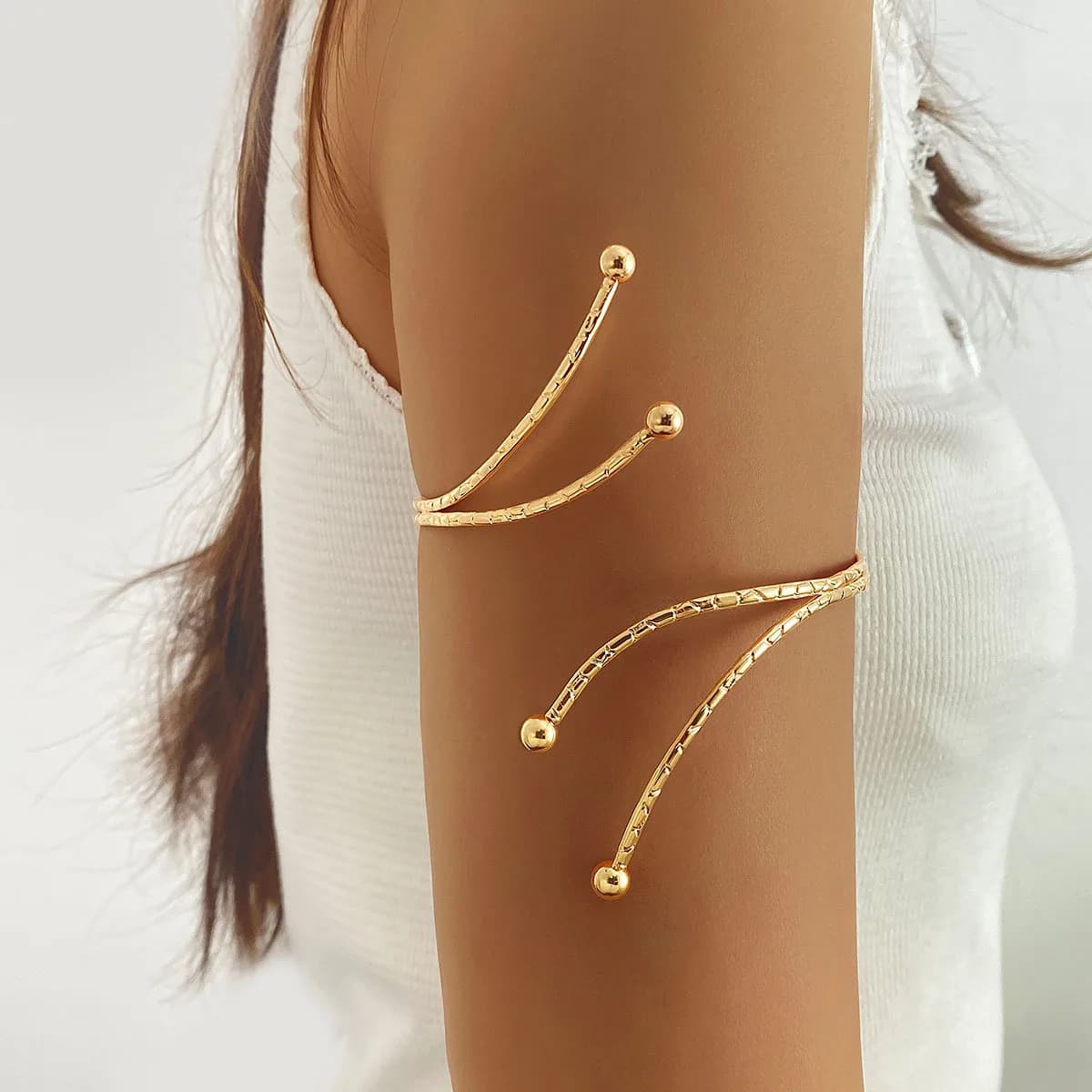 European and American jewelry open arm bracelet, ethnic style metal fashion personality exaggerated branches open arm ring women