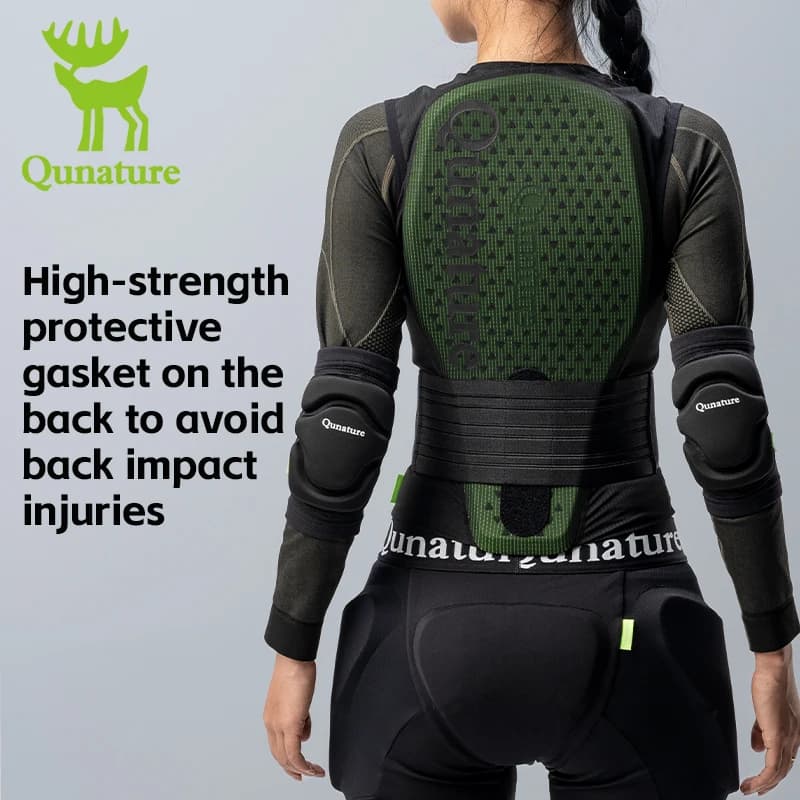 Gilet da sci Qunature Gilet di protezione per la schiena per sport all'aria aperta Gilet da snowboard da sci traspirante con protezione ESA addensata per adulti