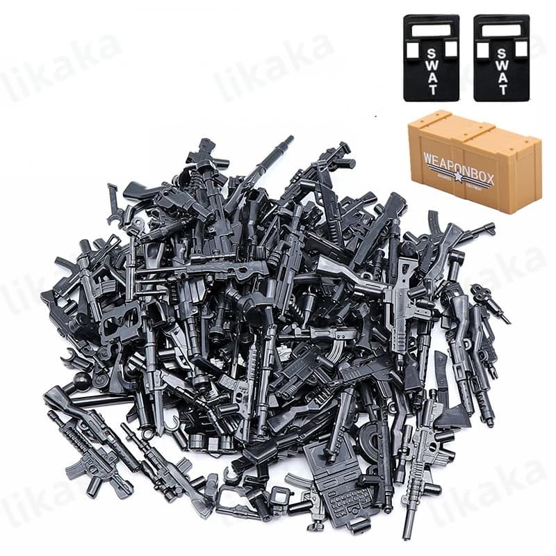 MOC Armi Militari Building Blocks Parti Compatibili Classic Army Gun Accessori Blocchi Giocattoli per Ragazzi Regalo Giocattoli FAI DA TE Mattoni