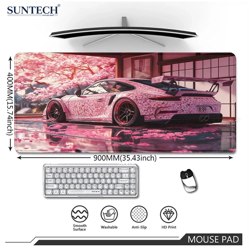1pc Rosa Mouse Pad HD grande Mousepad 400X900 Tappetini da gioco PC Tastiera del computer XXL Tappetino da scrivania uffici accessori interni tappeto