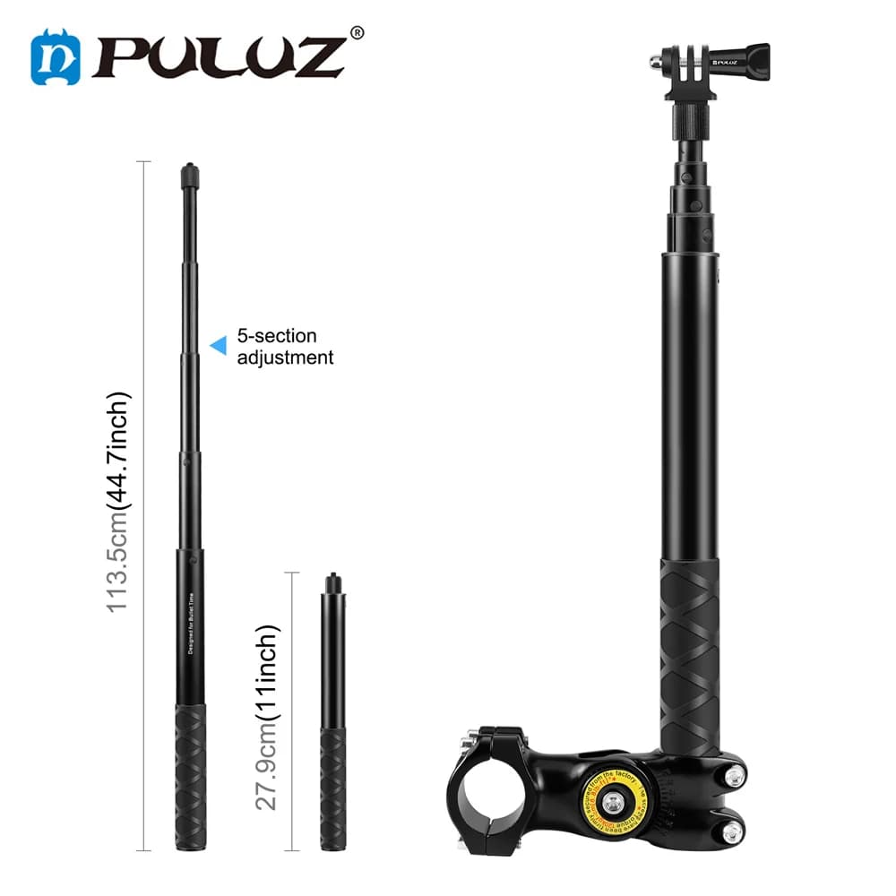 PULUZ Selfie Stick bike dumbbell mounting bracket adapter monopiede support for Insta360 DJI GoPro Action Camera