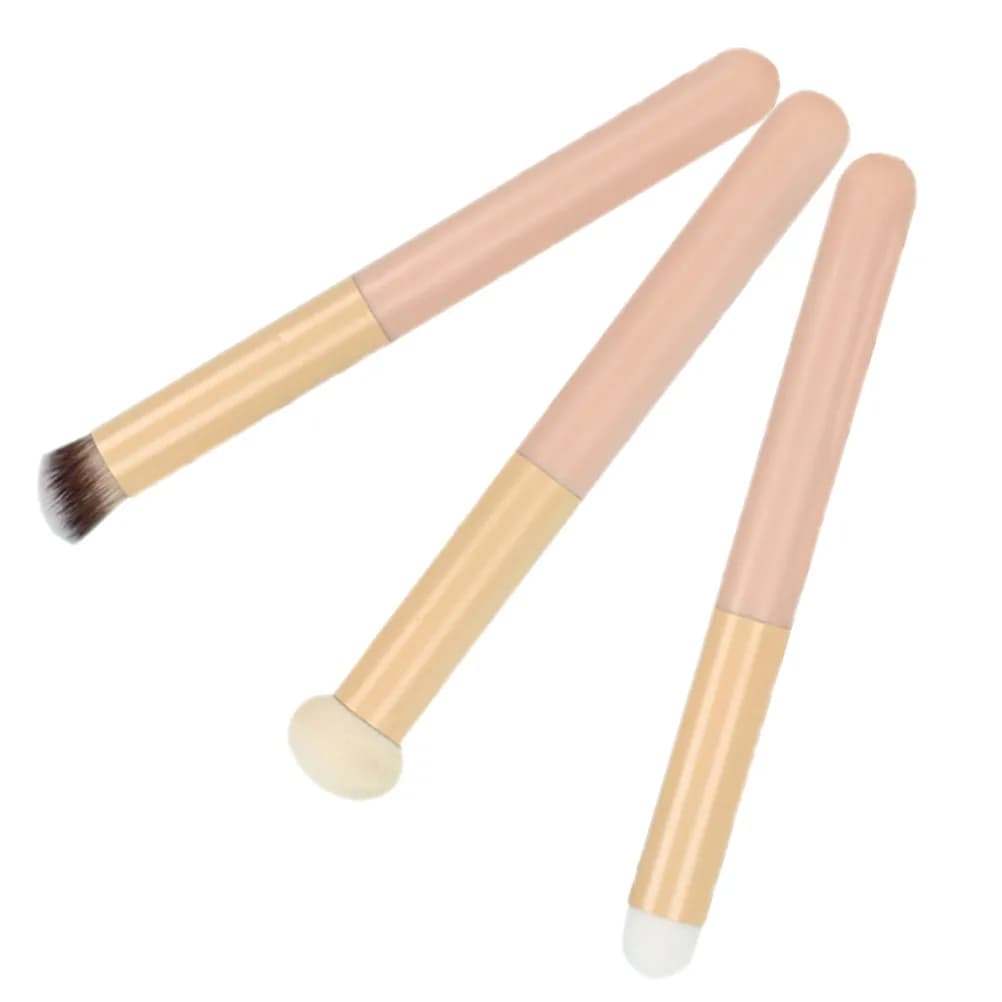 3Pcs Concealer Brush Soft Sponge Head Makeup Applicator Brush Precise Blending Seamless Coverage Under Eye Face