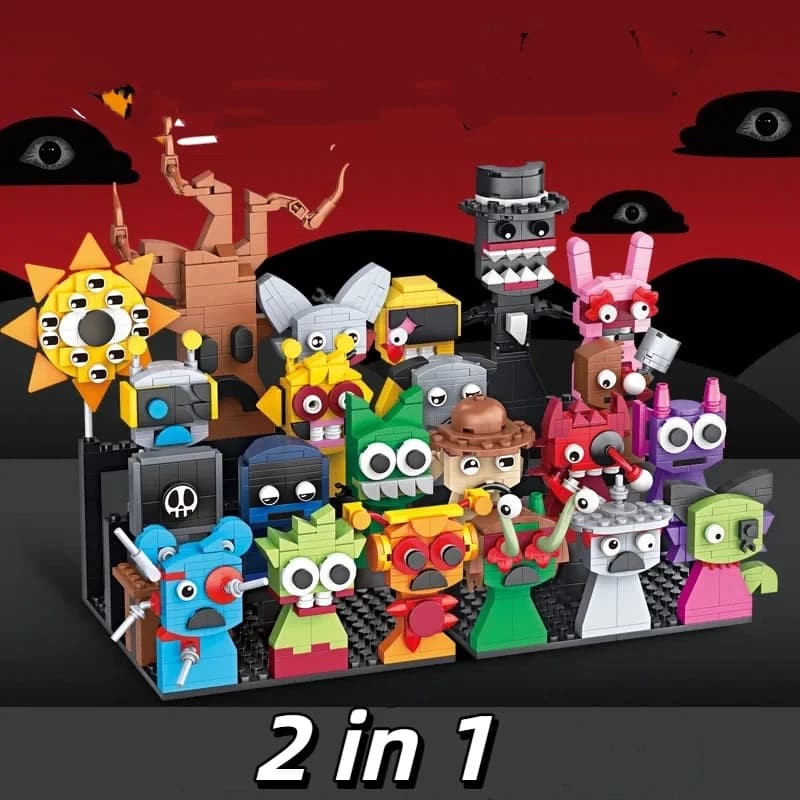 Moc Gioco Building Blocks Set Horror Anime Musica Ritmo Box Gioco 2 in 1 Amici Figure Mattoni Giocattolo fai da te Compleanno Regali di Natale