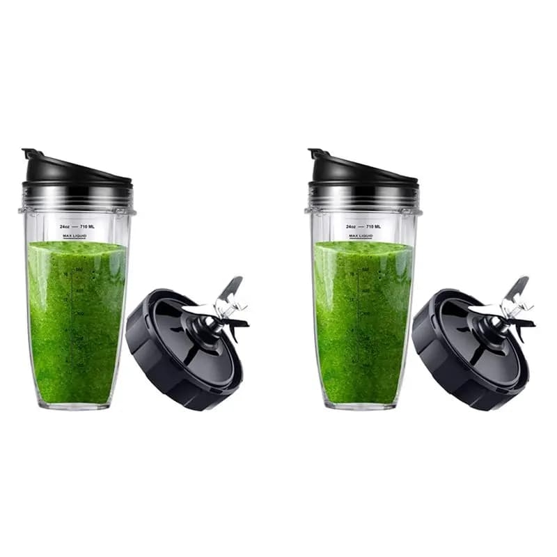 Parti di ricambio AC88-2X per frullatore Ninja BL450-30 BL456-30 BL480-30Ect, bicchieri per frullatore Ninja da 24OZ e lama a 7 alette