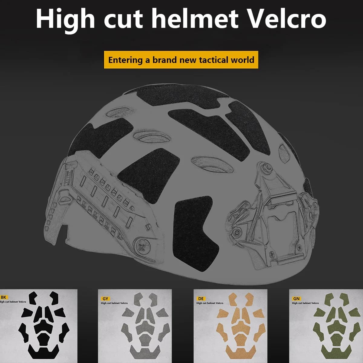 Adesivo magico tattico FAST per casco Super High Cut11 pezzi/set adesivi imbottitura per casco con nastro universale Velcros per casco da calcio