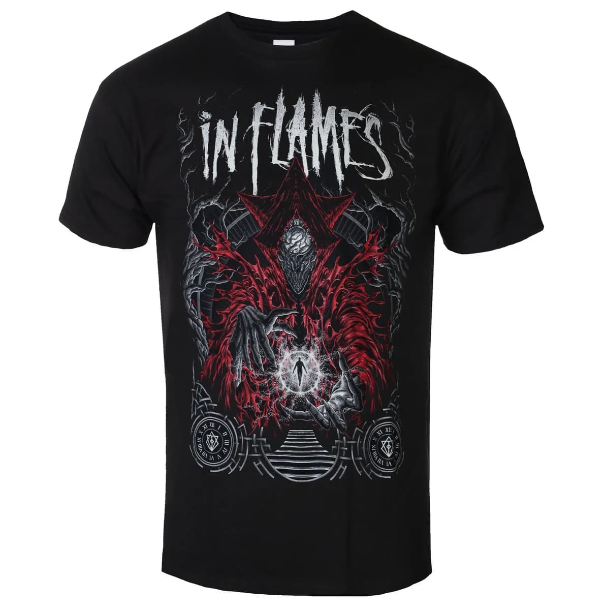 In Flames - B_B Timehold Printed Cotton T-shirt, Unisex, Summer Street Casual Sports Style Classic Band T-shirt