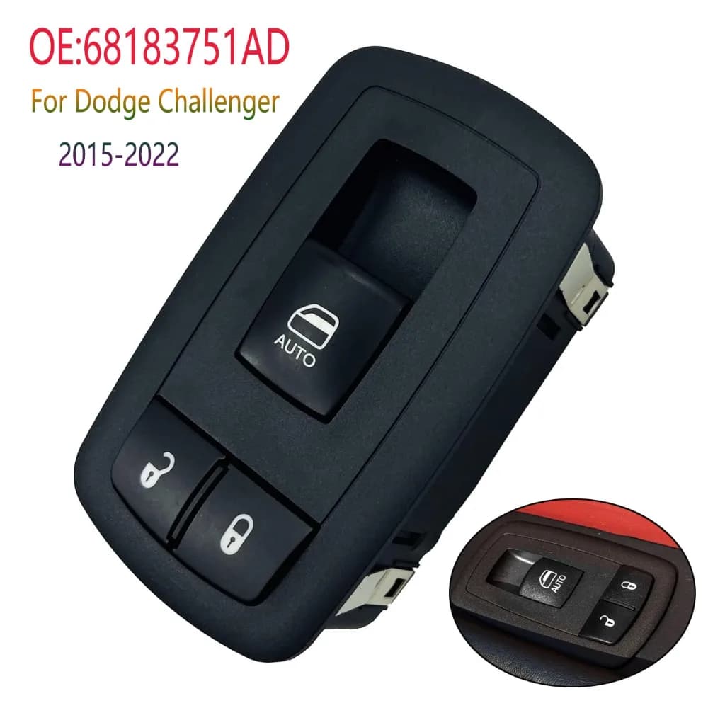 Passenger Right Side For Dodge Challenger 2015-2022 Electric Power Window Control Switch Button Parts 68183751AD Car Accessories