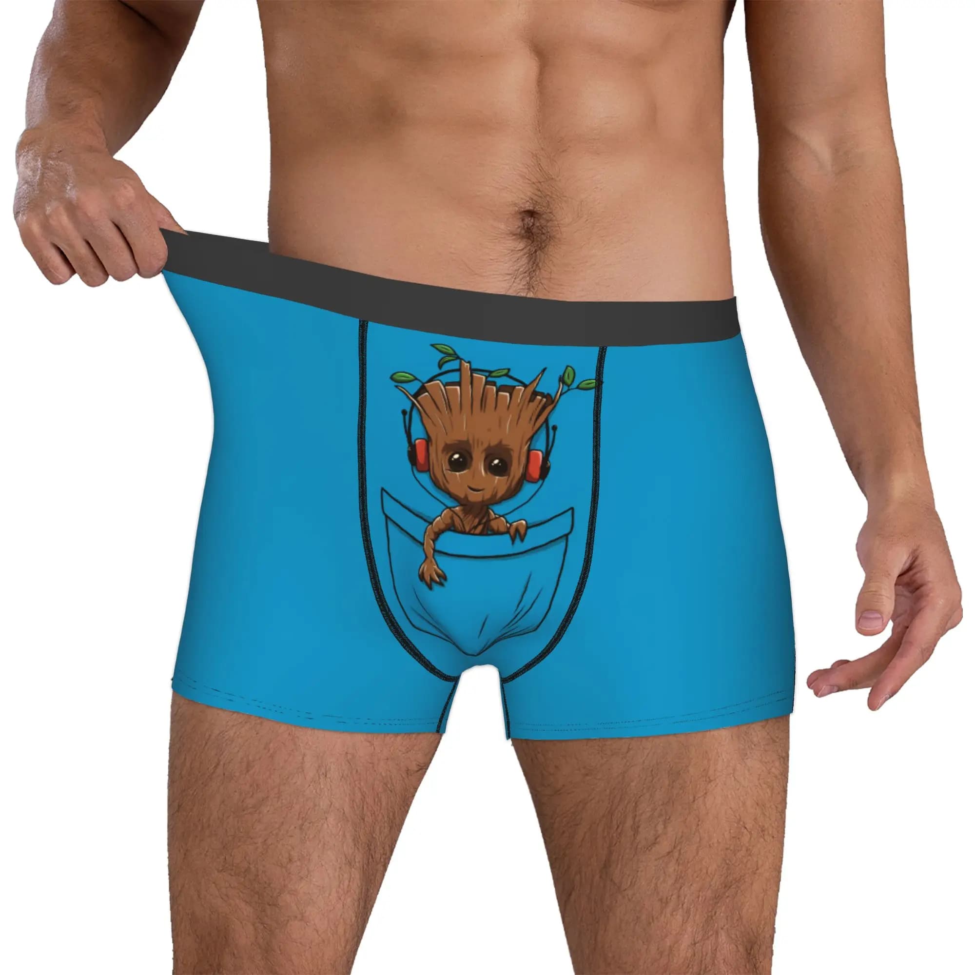 Intimo personalizzato da uomo Cool G-Groot Comic, boxer elasticizzati, pantaloncini, mutandine