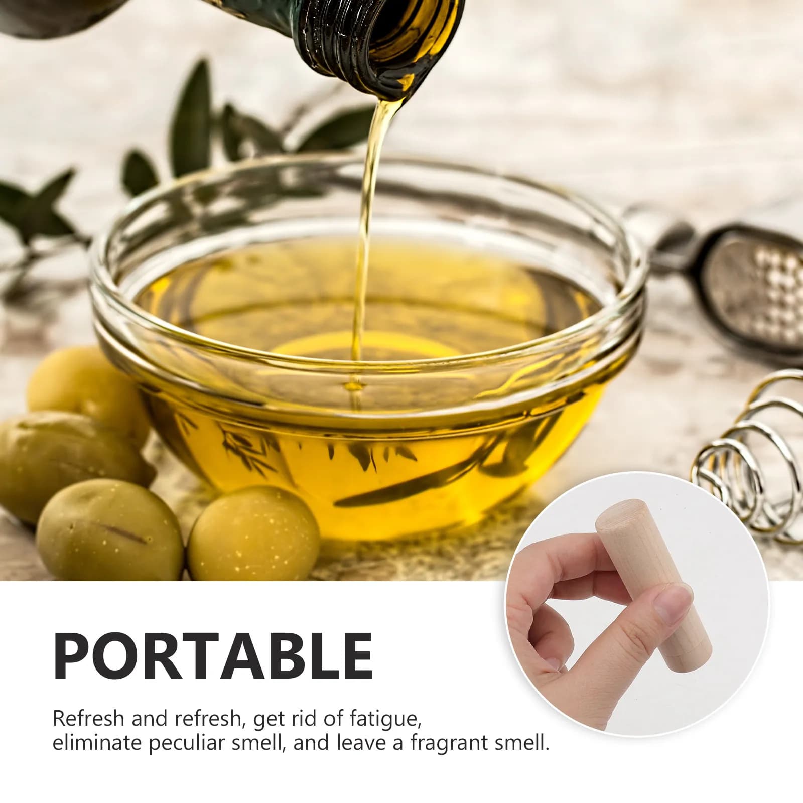 1 Pezzo Bastoncino Inalatore Nasale in Legno, Diffusore Portatile di Oli Essenziali per Aromaterapia, Rilassamento e Fragranza