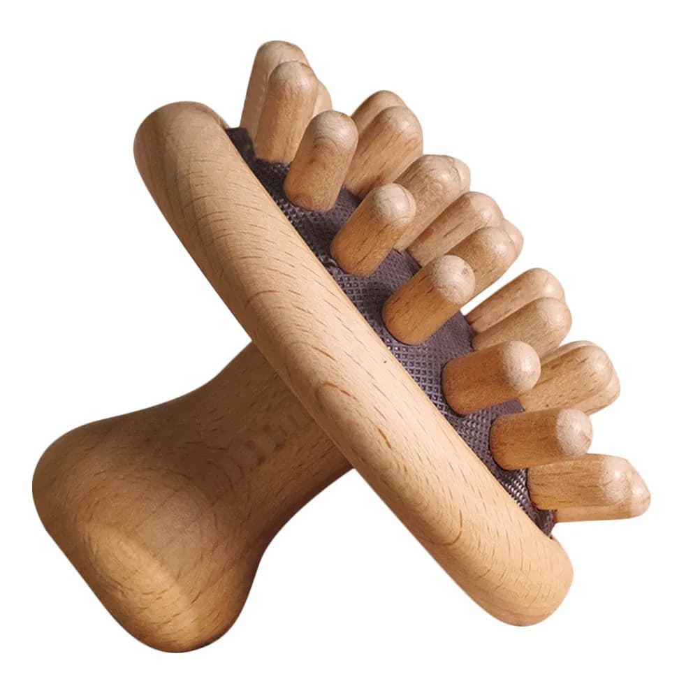 Massaggiatore per Cuoio Capelluto in Legno, Pettine a Denti Larghi, Spazzola Portatile Multifunzione per Capelli e Cuoio Capelluto, per Uso Domestico e in Viaggio