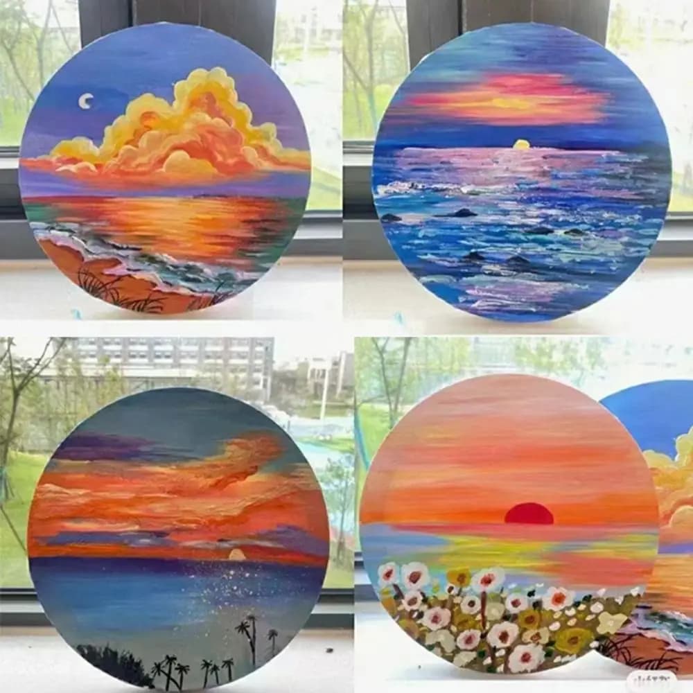 Multi-format oil painting painter for painting table for artists, frame, drawing table, circular canvas