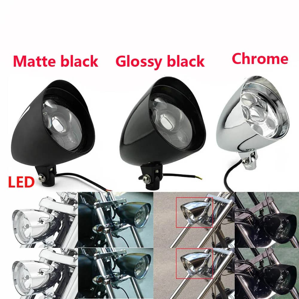 Visiera moto Bullet LED faro lampada faro per Harley Sportster Dyna Softail Bobber Chopper Custom XL883 1200