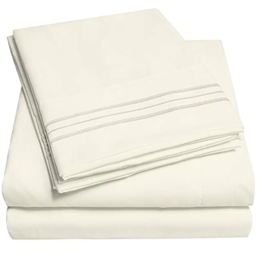 Set di Biancheria da Letto per Camper, Collezione Supreme 1500, 6 Pezzi, Tasche Profonde, Resistente alle Rughe e allo Sbiadimento, Microfibra, Set di Lenzuola di Lusso