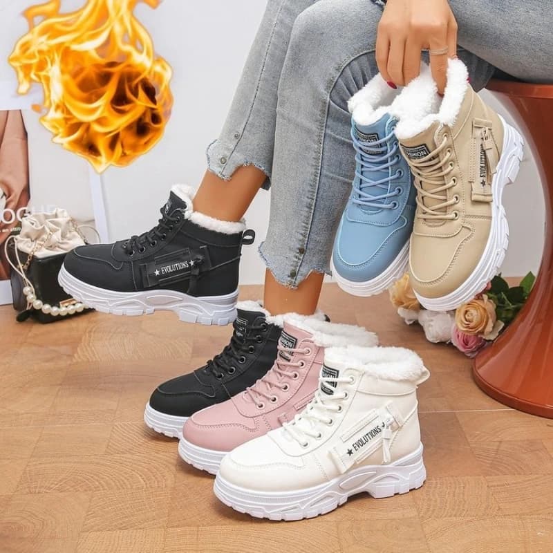 2026 Winter High-top Women Snow Boot Waterproof Ankle Boots Ladies Thick Warm hiking Boots Outdoor Cotton Shoes Sneakers
