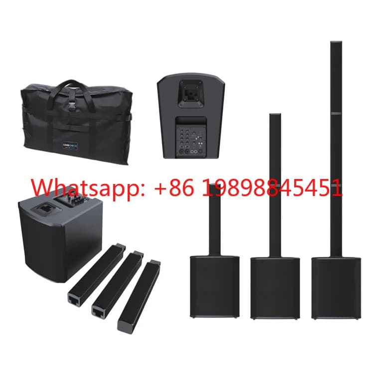 Altoparlante a Colonna Attivo Portatile con Subwoofer Integrato da 12 Pollici, Audio Professionale per Palcoscenico