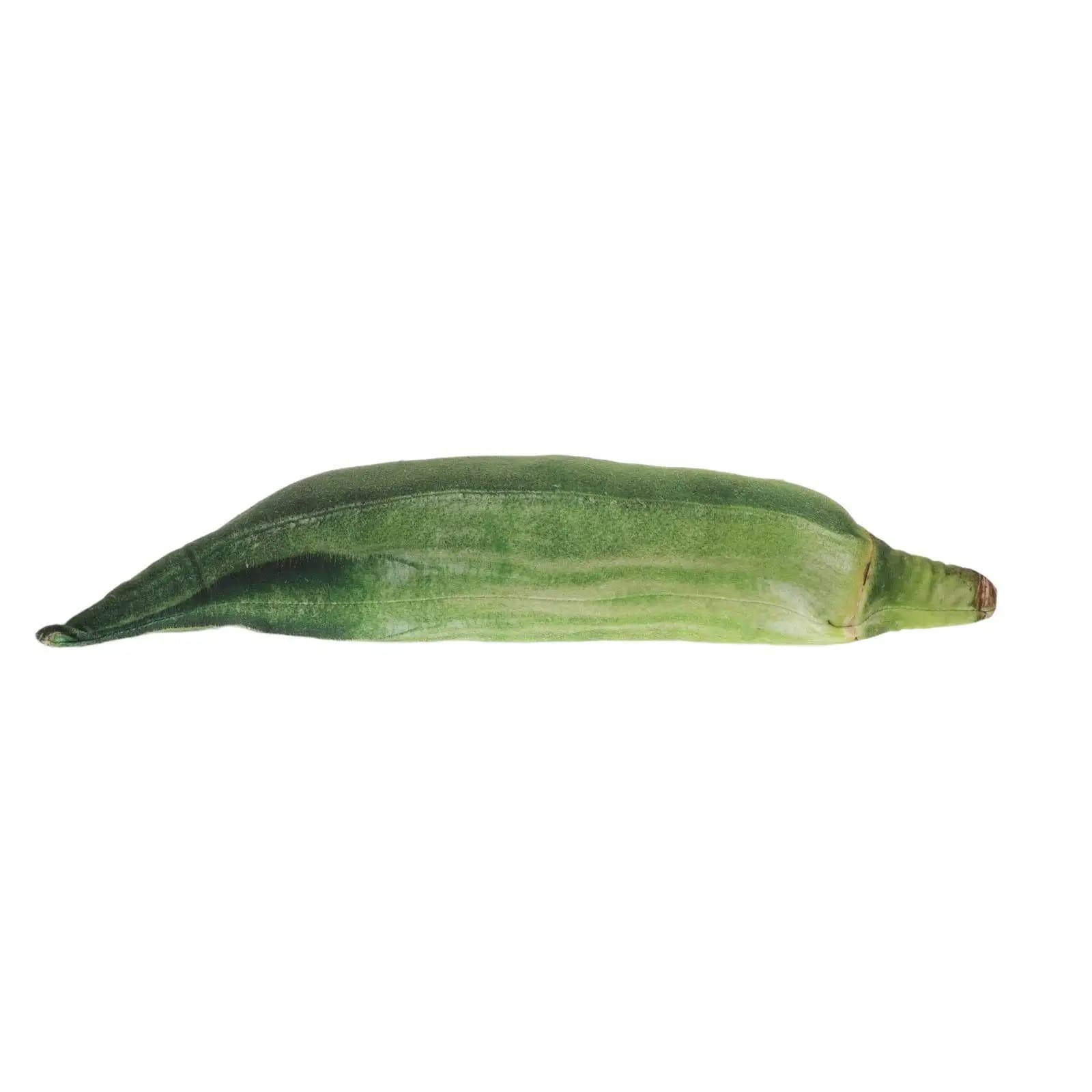 Cuscino a Forma di Okra da 50 cm, Morbido Cuscino Decorativo a Forma di Verdura, Cuscino per Divano, Supporto Lombare, Regalo di Natale
