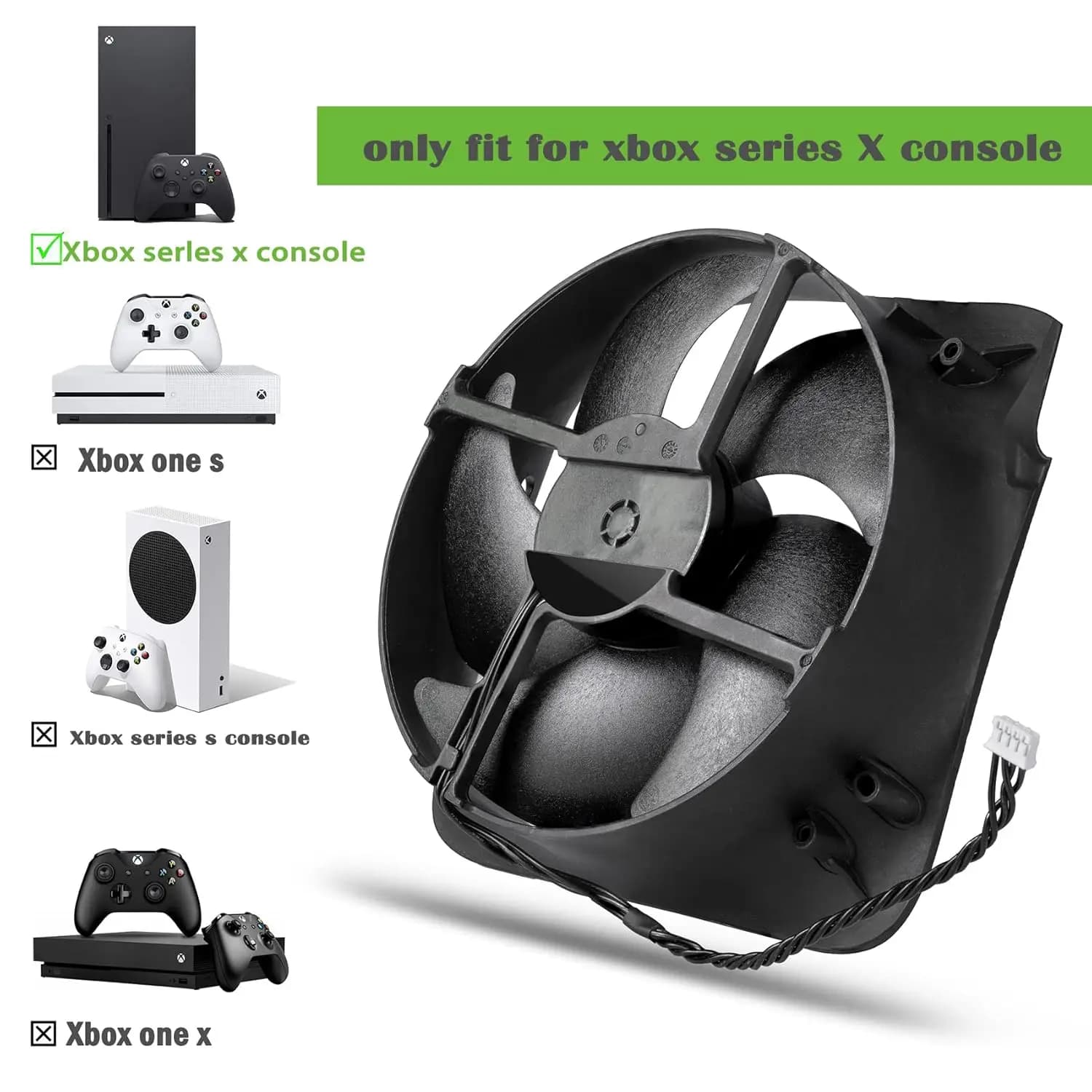 Ventola di Raffreddamento Interna di Ricambio per Console Xbox One S, Ventola di Raffreddamento per Console Xbox Series S X, Ricambi per Riparazione Xbox Series X