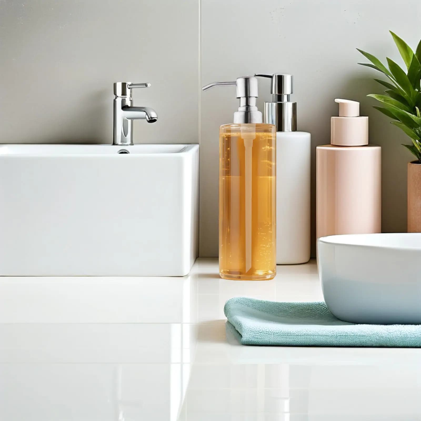 2 Pezzi Coperchi per Dispenser di Sapone in Acciaio Inossidabile Antiruggine, Pompe per Lozione Standard per Uso in Bagno e Cucina