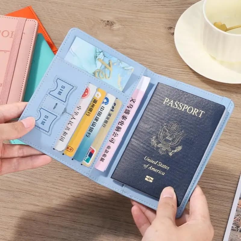 /Vly/Passport Holder Covers Case Travel PU Leather Credit Card Wallet Cute Passport Book For Women/Men Passport Cover Waterproof