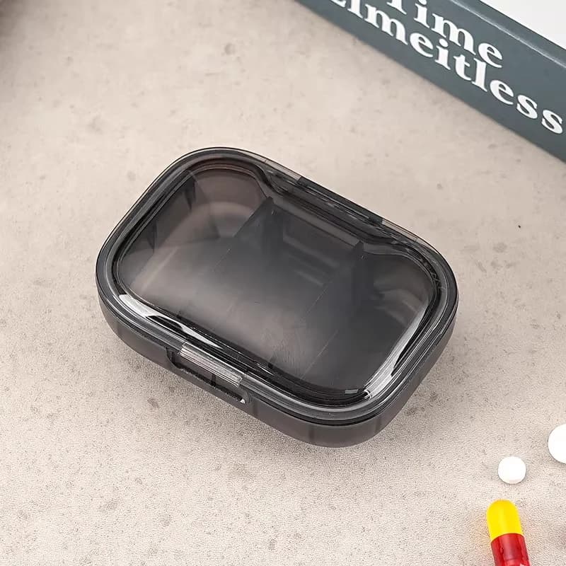 Organizzatore Portatile per Pillole a 3 Scomparti - Contenitore per Medicinali e Dispenser per Compresse per una Gestione Facile e Comoda dei Farmaci