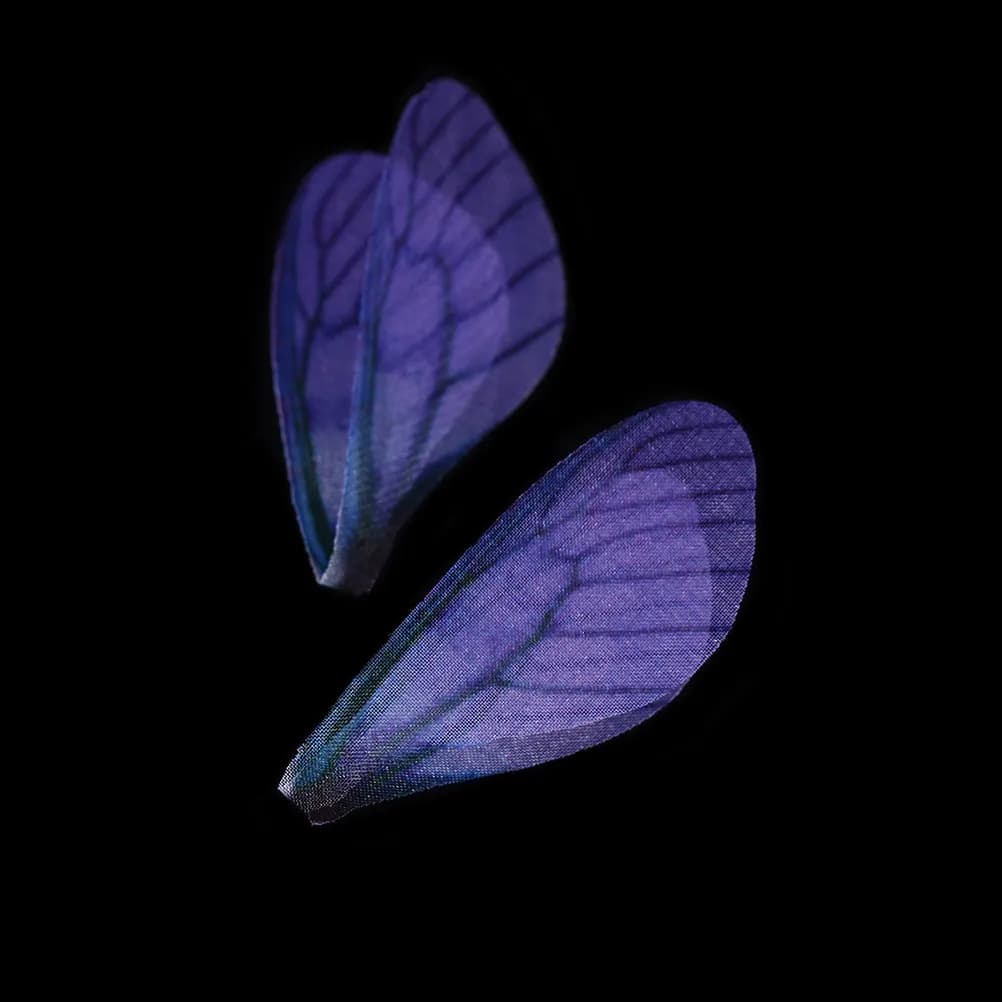 50 Pezzi Ali di Libellula Simulate Viola Scuro, Decorazioni Artigianali Fai-da-Te per Orecchini, Spille e Lavori Creativi, Ali di Libellula Artificiali