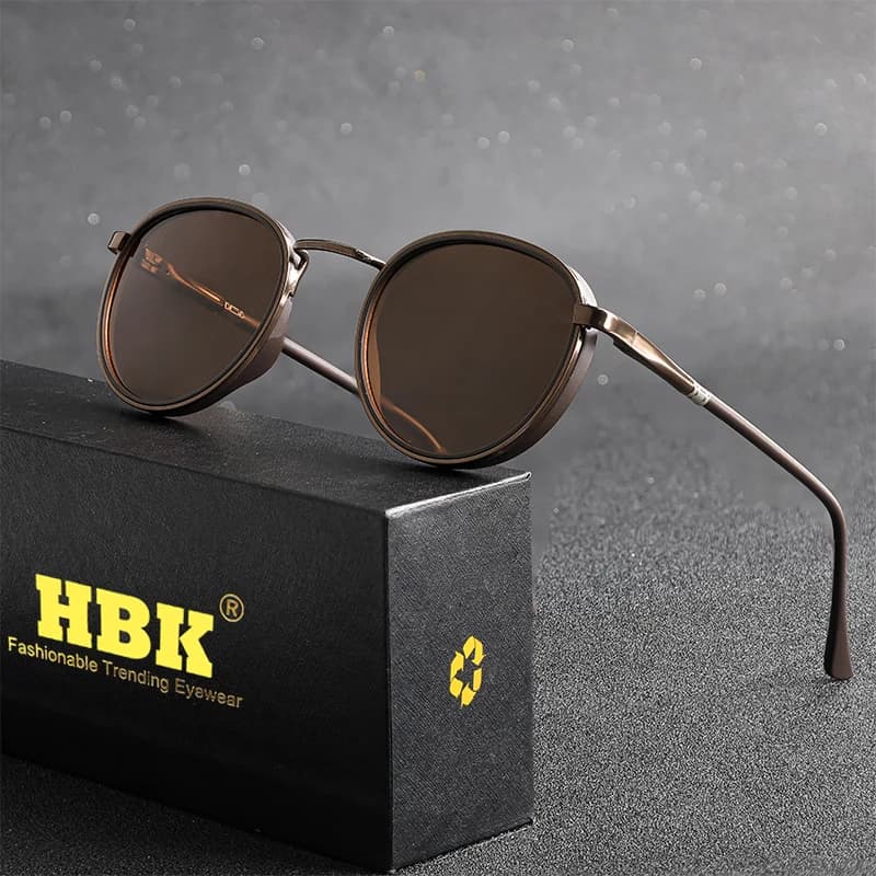 HBK Occhiali da sole polarizzati da uomo Occhiali da sole dal design personalizzato alla moda e d'avanguardia Alla moda unisex UV400 Ideale per i regali