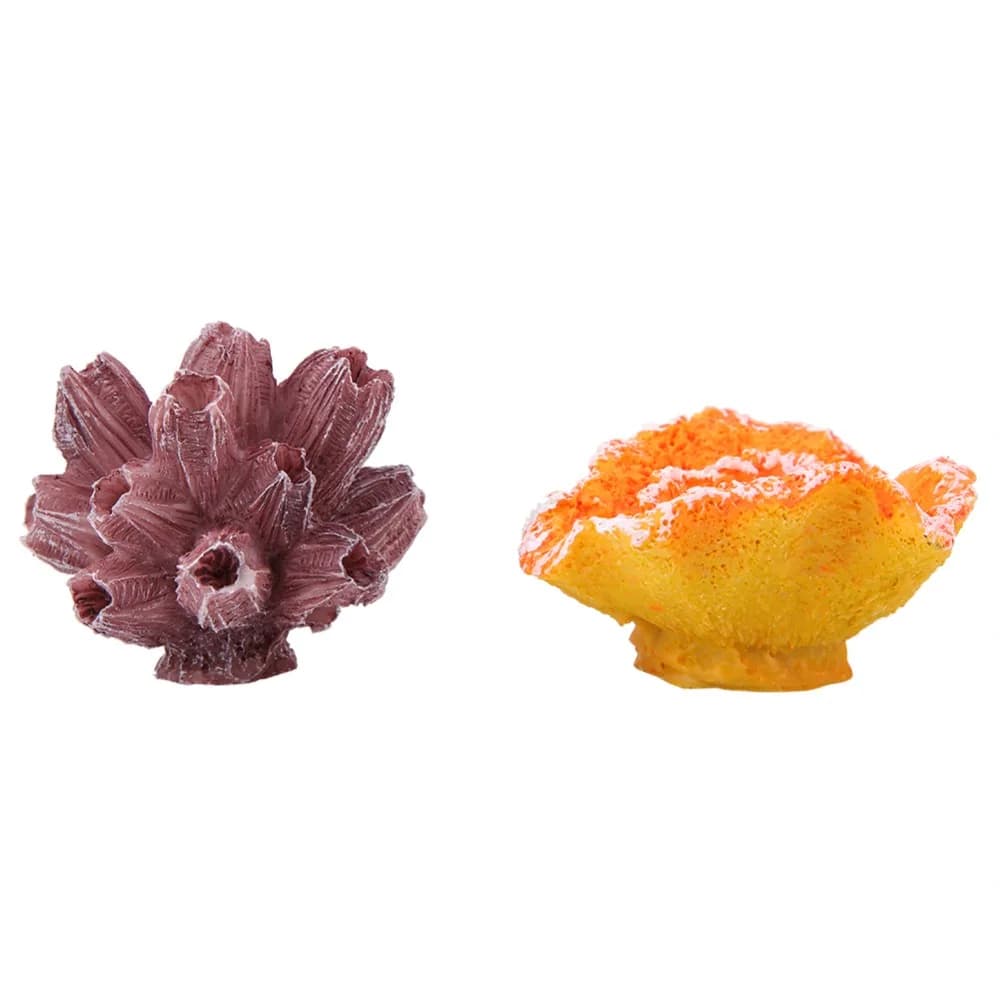 2 pcs set artificial coral plants resin simulation coral landscape decor decoration aquarium design realistic aquarium ornament