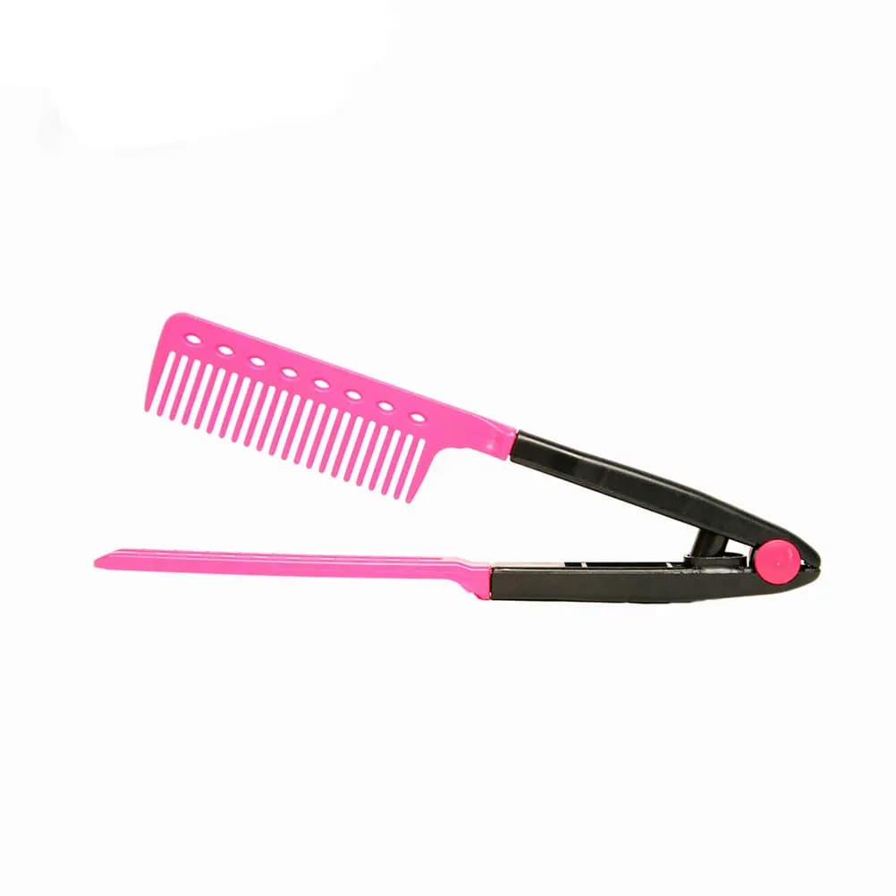 V Type Comb for Hair Straightening Salon Grade V Shaped Styling Comb with Grip Design Travel Friendly Compact for Home Office
