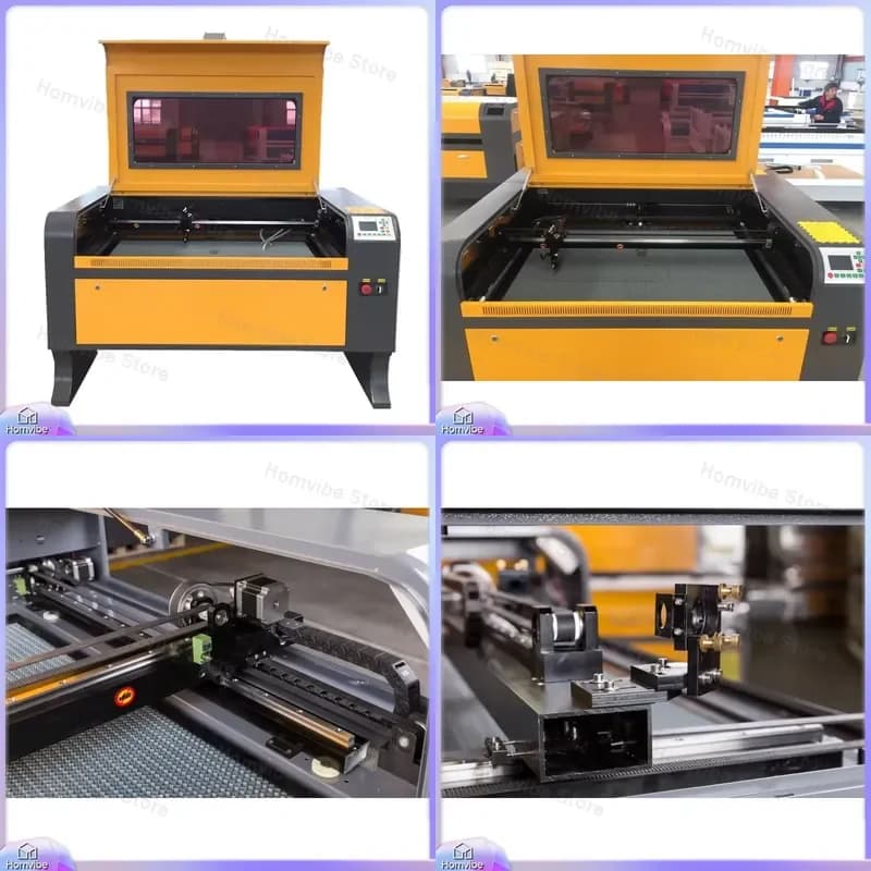 Macchina per Incisione Laser CO2 1080 57W per Legno, Acrilico, Pelle, Metallo, Taglio e Incisione Fai-da-Te, Router CNC da Tavolo