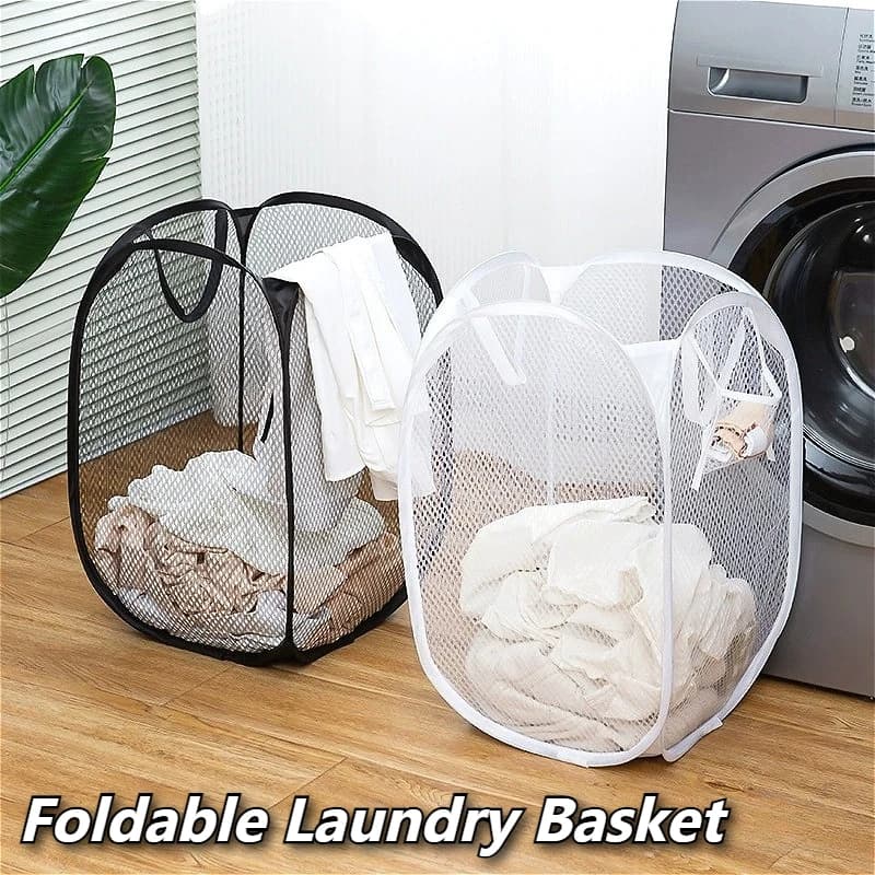 Foldable basket for domestic use Storage basket for dirty clothes on the net Bag for large capacity toys Bucket Accessories for bathroom