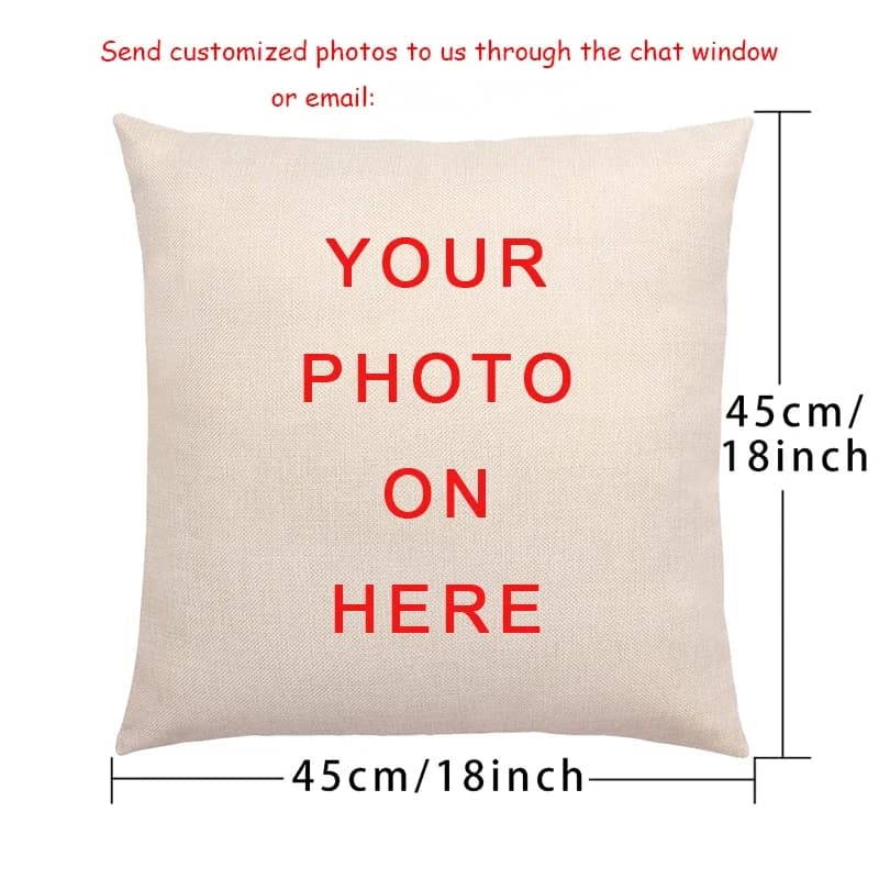 Fodera per cuscino personalizzata con logo fai-da-te Federa per cuscino per animali domestici per famiglie per bambini Fodera per cuscino personalizzata di marca di lusso Housse De Coussin in lino