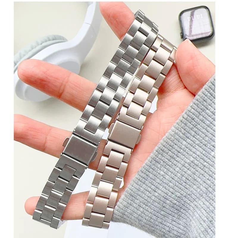Cinturino in acciaio inossidabile per cinturino Apple Watch 45mm Ultra2 49mm 41-40mm-42mm-46mm 44 mm Bracciale sottile in metallo Serie 10 9 8 7 6 5 4 SE