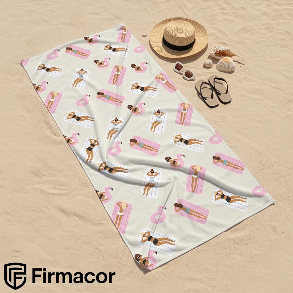 Summer Babe Flamingo Microfiber Beach Towel Quick Dry Sand Free Oversized Soft Absorbent Bath Towel for Swimming Pool Travel Gym