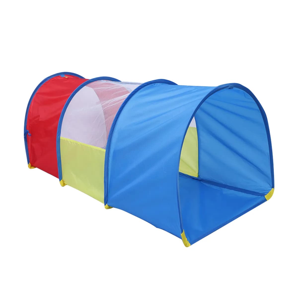 Pop-Up Fabric Crawling Tunnel for Kids Blue Yellow Red Multi-Color Sensory Integration Therapy Tube Early Education Children