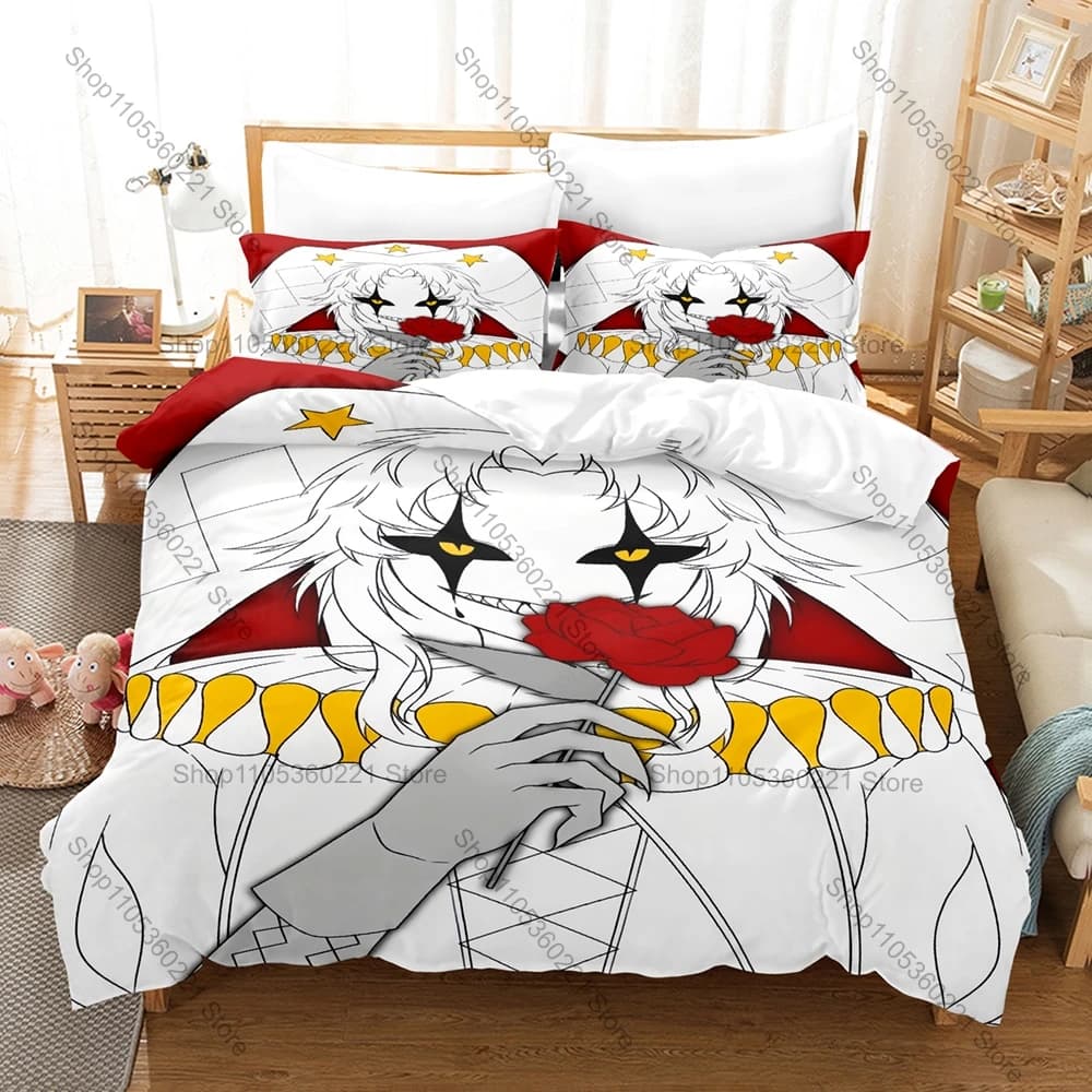 Personality Scary Clown The Freak Circus Bedding Set New Fashion Bed Set For Dorm Bedroom Decoration Anime Style Pillowcases