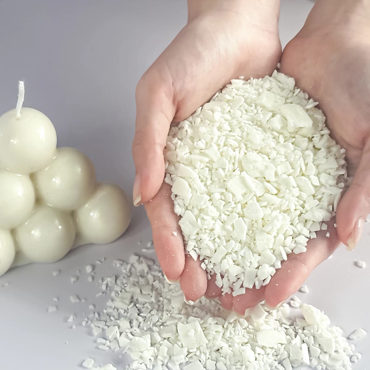 250g/500g Cera di Soia Naturale Granulare Candela FAI DA TE Che Fanno Forniture Candela Profumata Materia Prima Senza Fumo Candela Stoppini Fare Artigianato