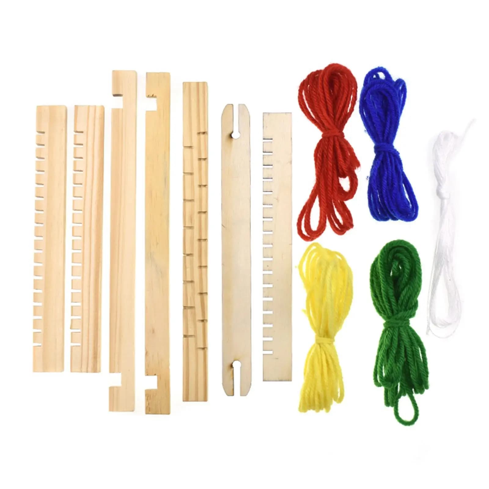Wooden Weaving Kids Weaving Loom Hand Knitting Frame Weaving Kit With Wood Material Lightweight Build for Scarves Purse