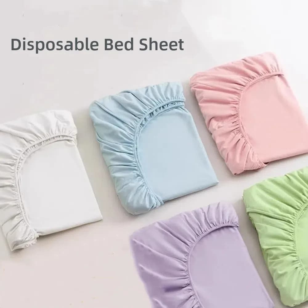 Non-woven Disposable Fitted Sheet with Elastic Bands Non Slip Disposable Bed Sheet Single Bed Double Bed Mattress Covers Hotel