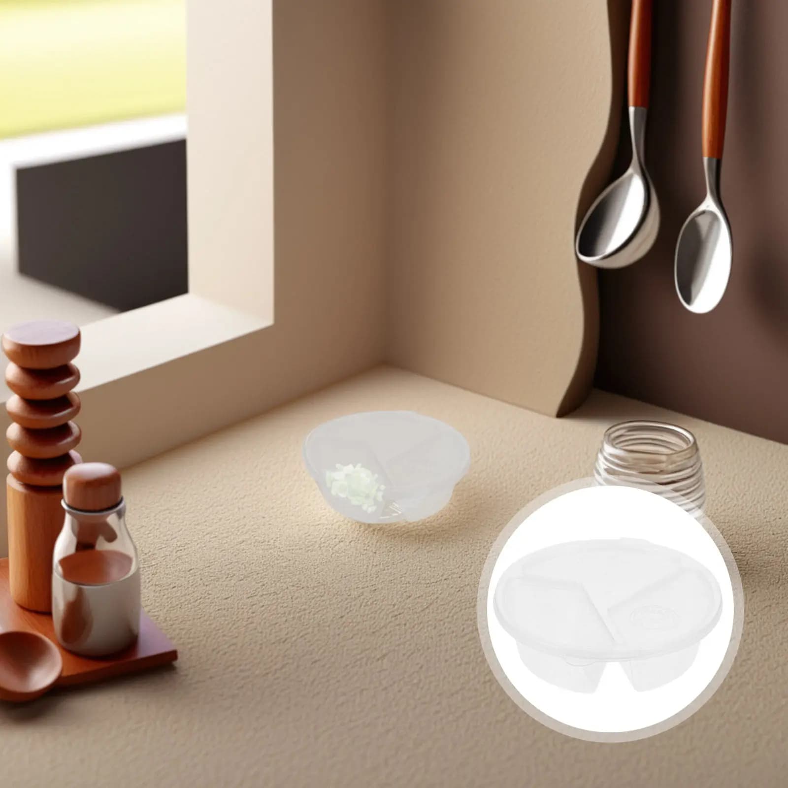 50 Pezzi Contenitori in Plastica per Condimenti, Coppette per Salse con Coperchi, Riutilizzabili e a Prova di Perdite, per Conservazione di Aceto, Olio, Peperoncino