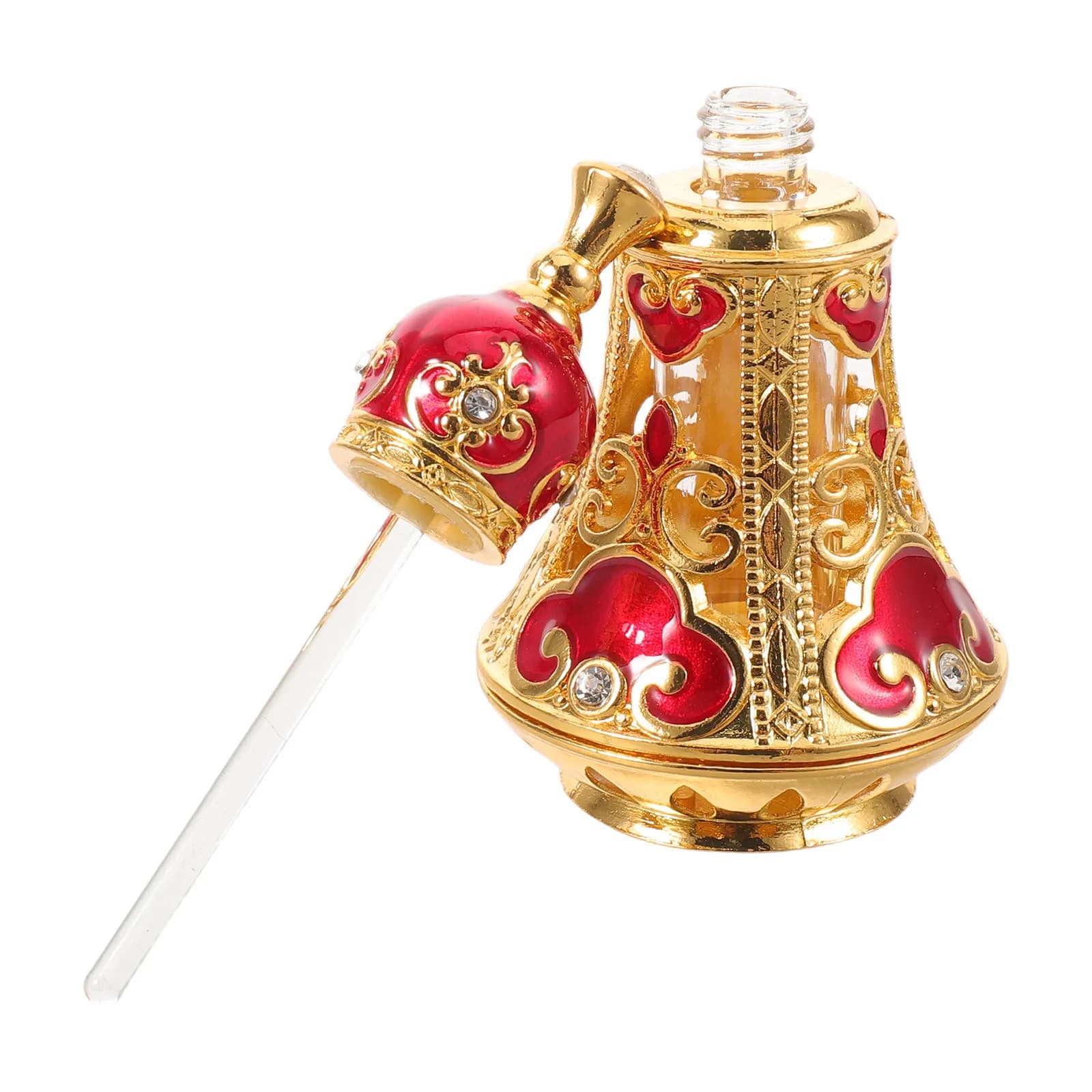 Vintage Refillable Perfume Bottle 125Ml Decorative Arabic Middle Eastern Pattern Glass Essential Oil Bottle Bedroom Living Room